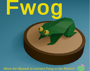 Fwog cover art showing a frog on a lily pad